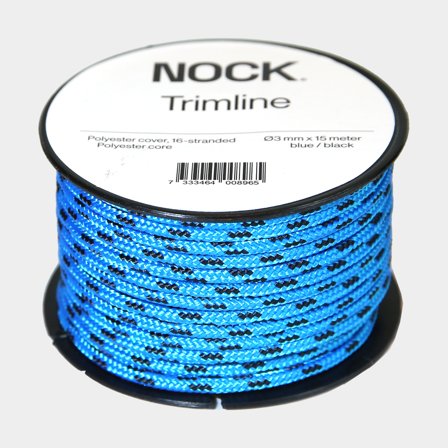 Polyesterlina NOCK Trimline, polyesterkärna, 16-flätat polyesterhölje, blå/svart, Ø3 mm x 15 meter