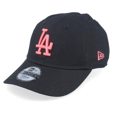 New Era - MLB Svart adjustable Caps - Kids Los Angeles Dodgers Toddler League Essential 9FORTY Black/Pink Adjustable @ Hatstore