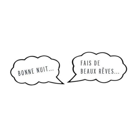 Väggklistermärke God natt Söta drömmar - för barnrum - Vit - 70 cm