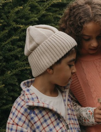 Garbo&Friends Knitted Beanie - Cream - 50/52