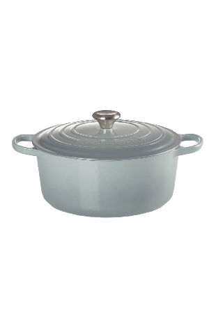 Le Creuset Signature Gjutjärn Rund Gryta 28cm Sea Salt 6,7L Gjutjärnsgrytor Unisex Vit 28 CM