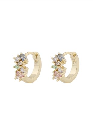 SNÖ of Sweden Envy Small Irregular Ring Ear Örhängen Dam Flerfärgad ONESIZE