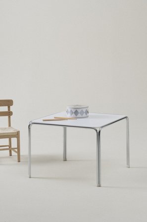 Jotex - Mini Barnebord Hvit krystall transparent marmor gullfarge krom - DAYTON - Kjøp Barnebord hos Jotex