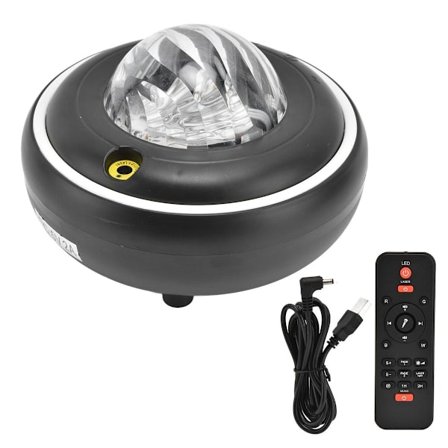 Nattlampa med färgglad fjärrkontroll, rymdstjärna natt KLB