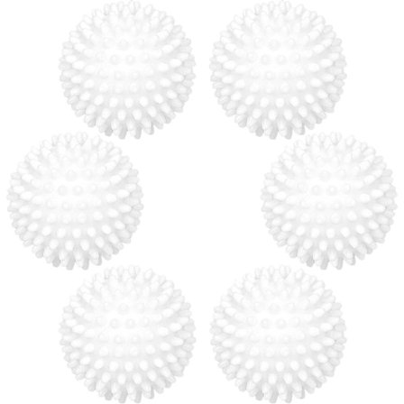 6-pak vaskebolde - Vaskemaskine, tørretumbler - Tørrebolde - Vaskemaskine tørrebolde - Husholdnings tørrebolde - Tøjrensning - Hvid