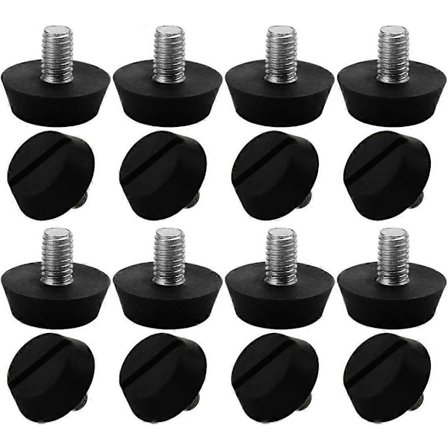 16 stk. Justerbare møbelfødder Nivelleringsglider Base Ben Bord Stol Justerbar, M6 x 10 x 20 mm db