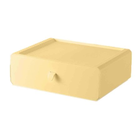 Gul 10-rums undertøjsopbevaringsboks Støvtæt stabelbar plastik BH Sokker Trusser Organizer til skab QCL