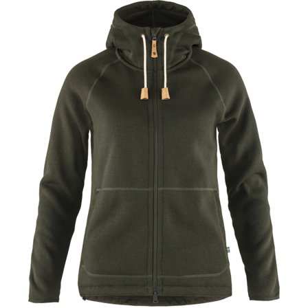 Fjällräven Övik Fleece Pull à Casquetteuche XL - female - Deep Forest/Vert - Fleece