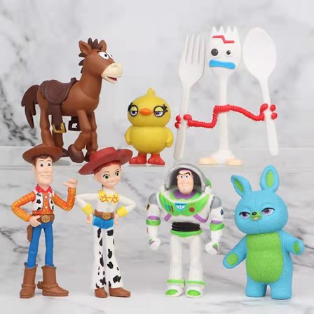 7PCS Toy Story Handdocka Modell Tårta Prydnad
