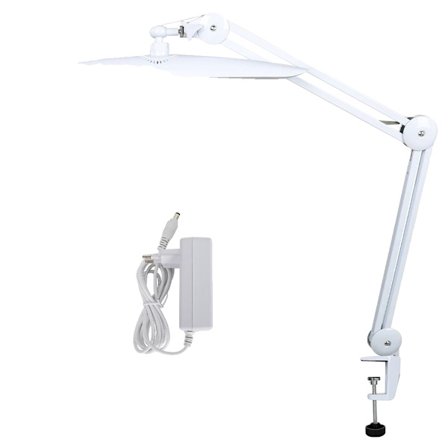 LED Skrivbordslampa, 1600 Lumen Ljusstyrka, Justerbar Svingarm,EU, vit vit färg