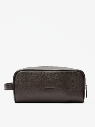 John Henric Men's Brown Toiletry Bag Genova Size Onesize