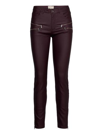 Fqaida-Pa-7/8-Cooper Trousers Leather Leggings/Bukser Rød FREE/QUENT