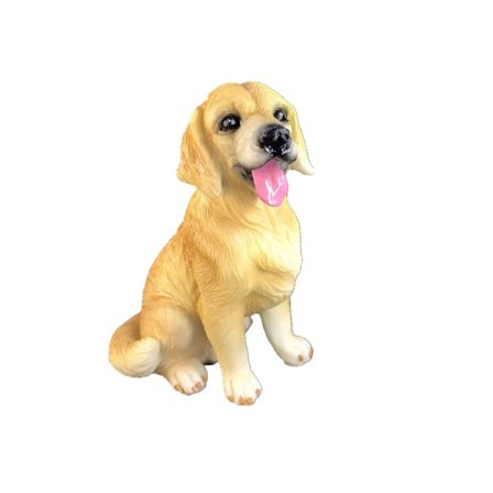 Söt hög simulering hundhantverk dekoration harts djur valp dek