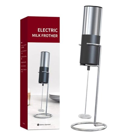 Elektrisk mælkeskummer SORT MED STAND MED STAT