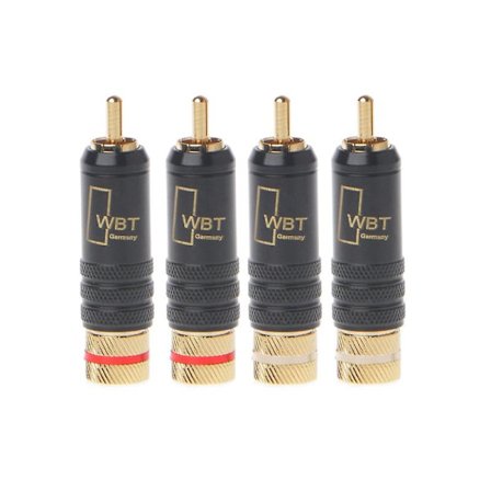 4 stk Wbt-0144 Forgyldte RCA-stik Lås Lodning Audio/video Stikforbindelser