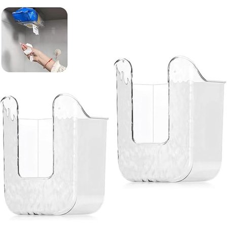 2 stk. Køkkenvådserviet Opbevaringsboks, Klar Vådserviet Dispenser til Badeværelse, Genopfyldbar Vådserviet Beholder, Væghængt Vævsæskeholder, 