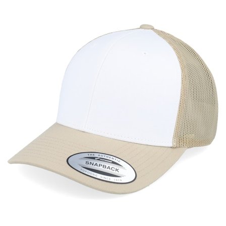 Yupoong - Beige - trucker - Cap - Retro Khaki/White/Khaki Trucker - Hatstore