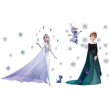 XXL Frozen Disney Frozen -seinätarrat, irrotettavat olohuoneen Elsa-seinätarrat
