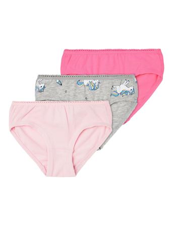 Nmfbriefs 3P Grey Melange Unicorn Grey Name It
