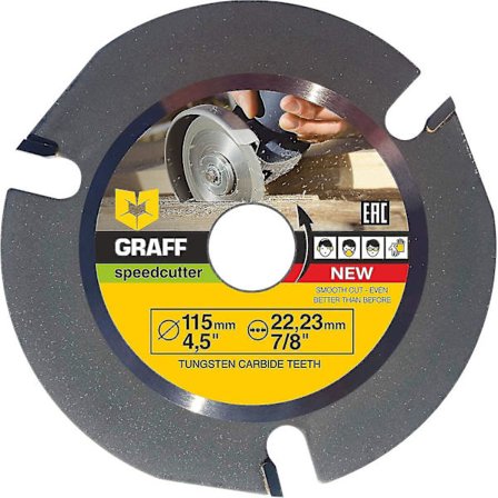 Skivekvern i tre 115 mm - Universalskive med diamant (FMY)