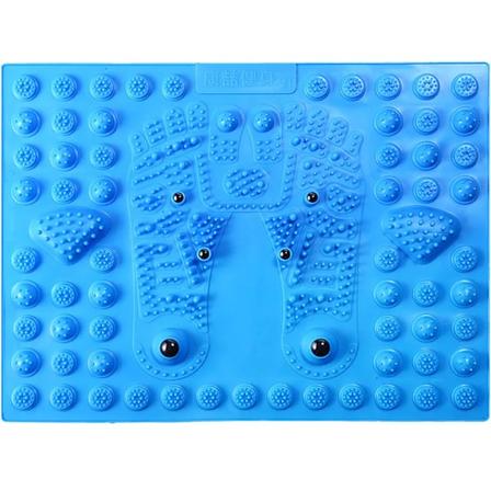 Professionell Hållbar Reflexologi Fotmassagematta Tåtryck Blodcirkulationsplatta Matta för Massager Fot Hälsa Massageverktyg Blue
