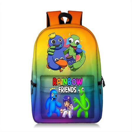 Barnegave Rainbow Friends Printing Student ryggsekk Stor kapasitet ryggsekk Dataveske style 2