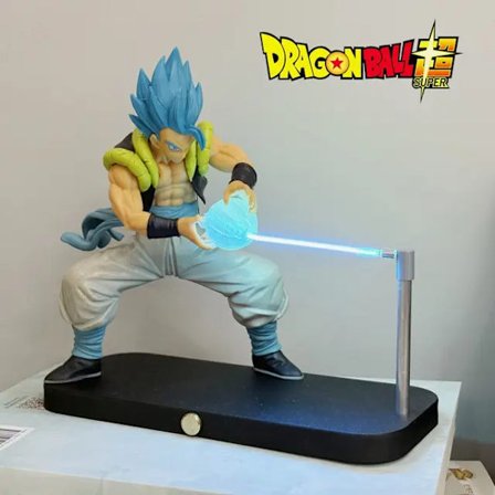 Dragon Ball Z Super Saiyan Vegeta Kamehameha nattlampe Magnetisk flytende skrivebordslampe LED-leselampe Anime-dekorasjon & gave