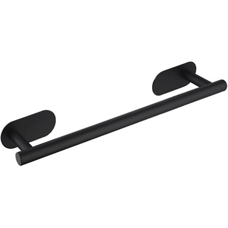 Seinäkiinnitettävä pyyhekuivain Musta Itseliimautuva Pyyhekuivain 40 Cm Kylpyhuoneen Pyyhekuivain 304 Ruostumaton Teräs Matta Musta