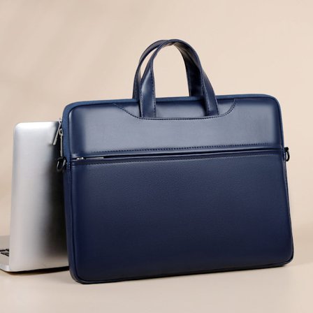 PU Handväska för män, enkel axelväska för surfplatta och laptop för affärer, affärsresor, möten, enkel datorväska