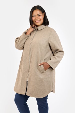 CISO - Uld Frakke - Camel Melange