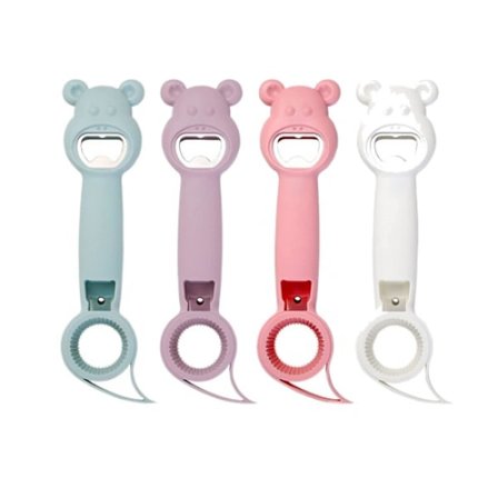 4-pack 4-i-1 Flasköppnare, 4-delad Multifunktionell Burköppnare (4 P