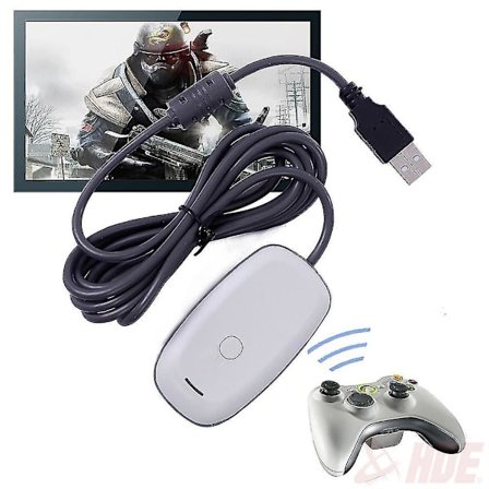 Sort PC Trådløs Controller Adapter Xbox 360