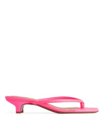 Pantoletten aus Satin - Rosa