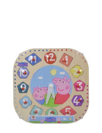 Peppa Pig, Teaching Clock Pink Simba Toys