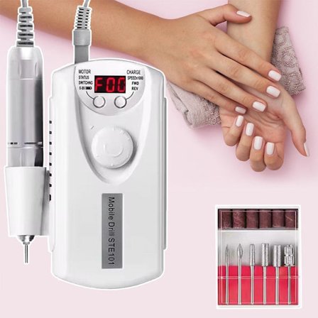 Elektrisk Nagelfil - Manikyrset - 35000 rpm med 6 bits