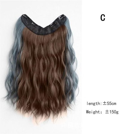 Farvehængende øreparyk Usynlig parykhår 55CMC C