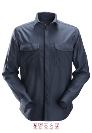 Snickers Workwear 8564 ProtecWork Svetsskjorta marinblå XS, Kläder