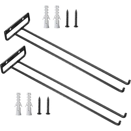 2 st hängande vinglas hållare, vinglas hållare för stjälkglas under hylla skåp kök bar