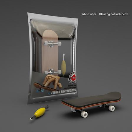 Finger Skateboard Trä Gripbräda Leksak Professionella Stentar Fi Whit White One Size