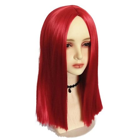 Mardrömmen före jul Sally Wig Rött rakt hår Cosplay rekvisita