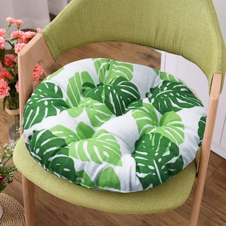 2x Runde Polstrede Sitteputer, Stolputer For Innendørs Utendørs Hage Terrasse Kjøkken & Kontorstoler