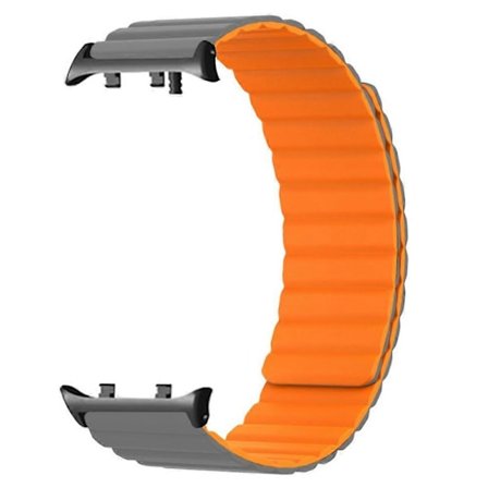 Silikonklokkearmbånd med magnetisk spenne for Huawei Watch D2 - Grå Gul (FMY)