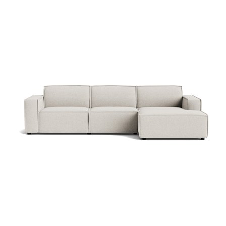 Lyon Chaiselong Sofa, Højrevendt - Modesto Creme - 304x160x80cm - Stor Sofa, Perfekt til Afslapning & Hygge, Ideel til Familietid & Filmaftener