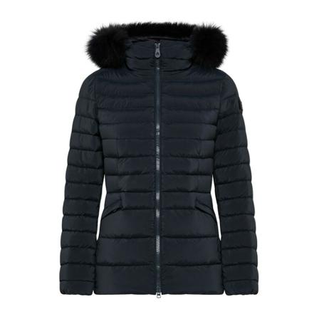 Peuterey Slim down Jacka with fur blå, Dam, Dam, Storlek: 2XS