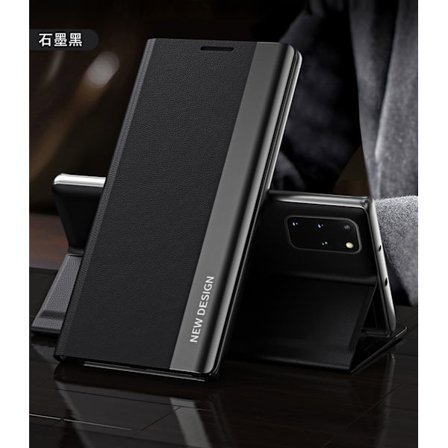 Etui til Samsung M31/M30S/M21 3 Sort Magnetisk beslag læder flip