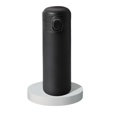 Helt ny 316 rustfrit stål termokande vakuum kaffetermos mini rejse varmt vand termokande (kapacitet: 420 ml, farve: sort)