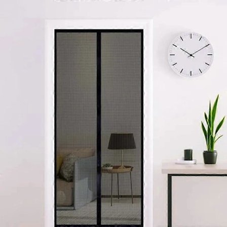 Myggenetoppe Ventilerende Dørgardin Ingen Huller Automatisk Lukning Usynlig Dørnetdækning til Kæledyr og Børn Beskyttende SMTX