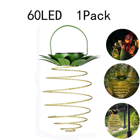 Solenergi Ananas Lampe Udendørs Vandtæt Have Dekorativ Hængende Lampe