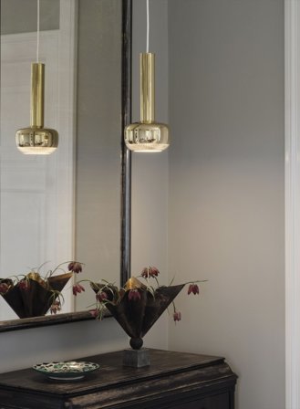 VL 56 taklampe Ø17 - polert messing