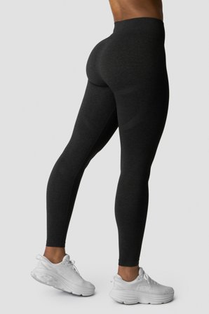 ICANIWILL - Divine Seamless Tights Wmn Graphite Melange - Treningstights - Dame - ICIW